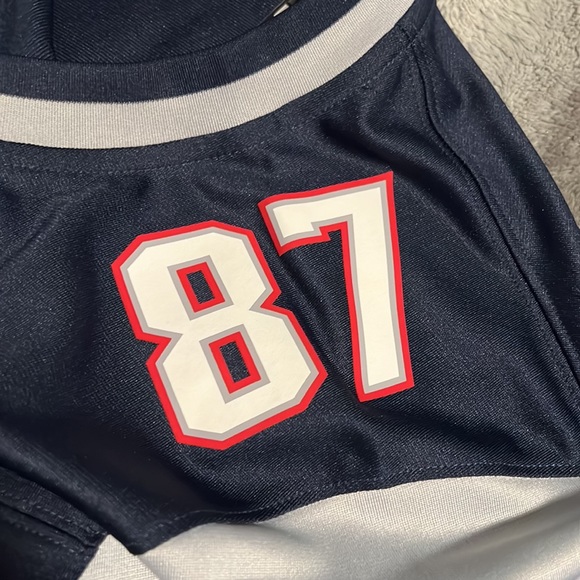 New England Patriots #87 “Gronk” Rob Gronkowski NFL Home On Field Nike Jersey - Picture 8 of 11